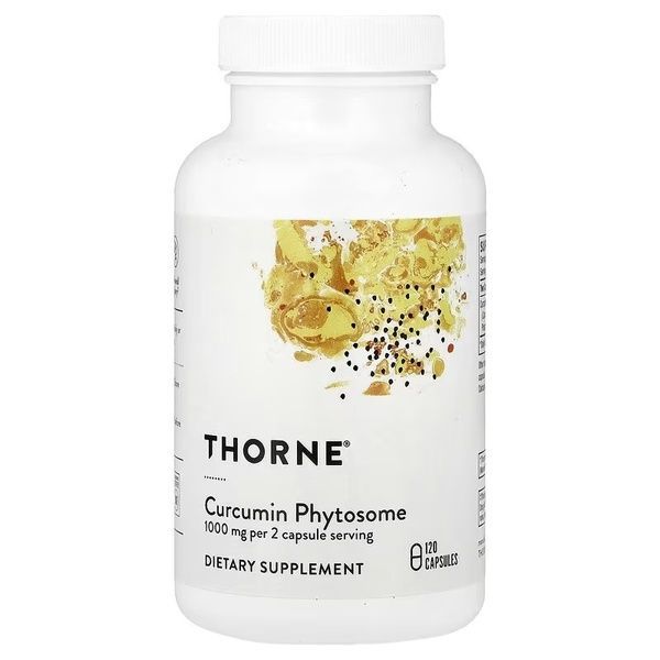 Фитосомы Куркумина, 1000 мг, Curcumin Phytosome, Thorne, 120 капсул,  Thorne фото