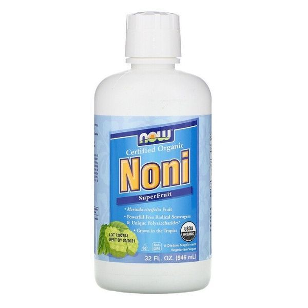 Органічний Ноні, сік суперфруктов, Now Foods, Noni SuperFruit Juice, 32 рідкі унції (946 мл),  Now Foods фото