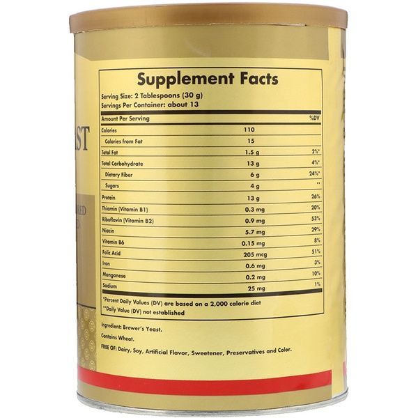 Пивні Дріжджі в порошку Solgar, Brewer's Yeast Powder, 400 гр,  Solgar фото