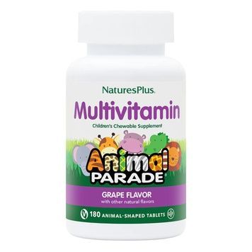 Мультивитамины для Детей, Вкус Винограда, Animal Parade, Natures Plus, 180 жевательных таблеток,  Natures Plus фото
