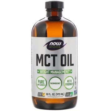 УЦІНКА Олія МСТ, MCT Oil, Now Foods, Без Смаку, 473 мл (без плівки),  Now Foods фото