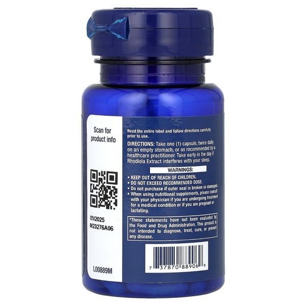 Родиола, 250 мг, Rhodiola Extract, Life Extension, 60 вегетарианских капсул,  Life Extension фото